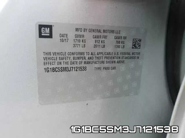 1G1BC5SM3J7121538 фото 2