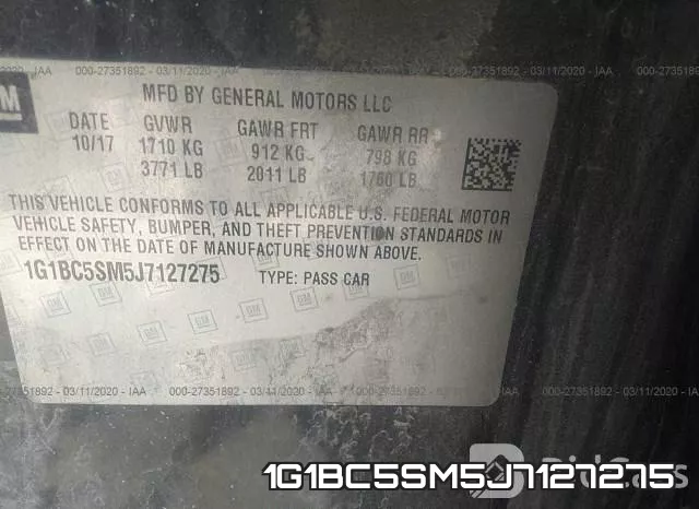 1G1BC5SM5J7127275 фото 10