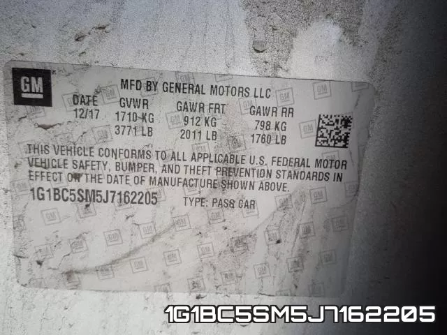 1G1BC5SM5J7162205 фото 2
