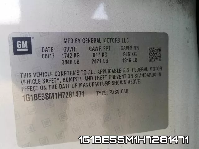 1G1BE5SM1H7281471 фото 2