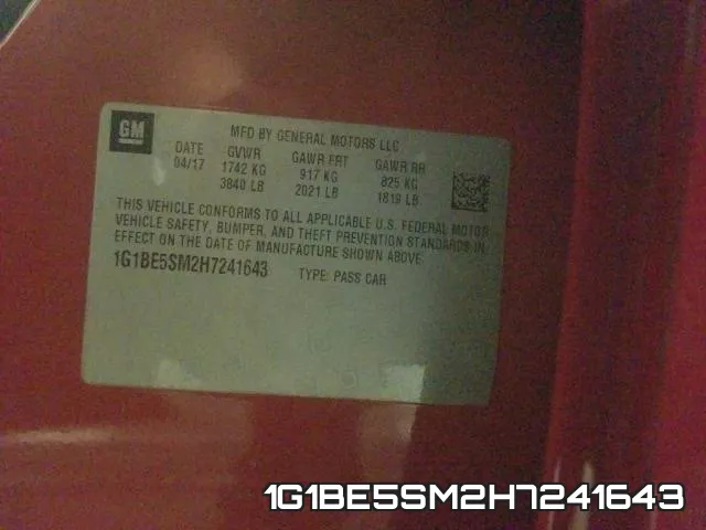 1G1BE5SM2H7241643 фото 2