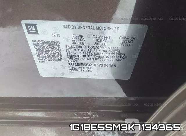 1G1BE5SM3K7134365 фото 10