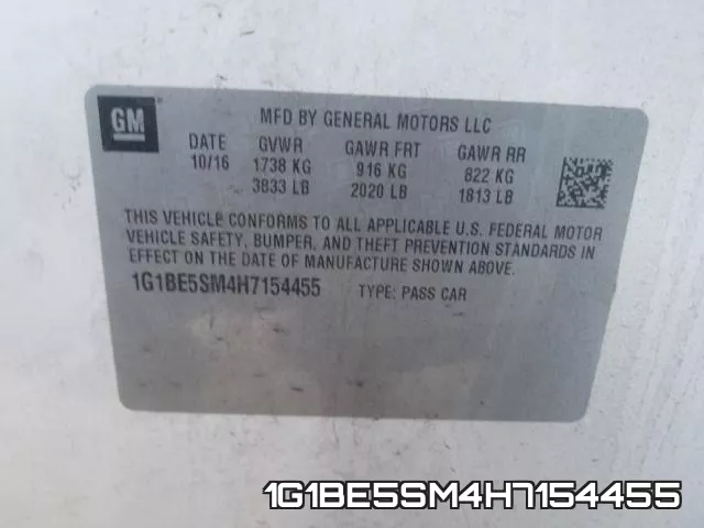 1G1BE5SM4H7154455 фото 2