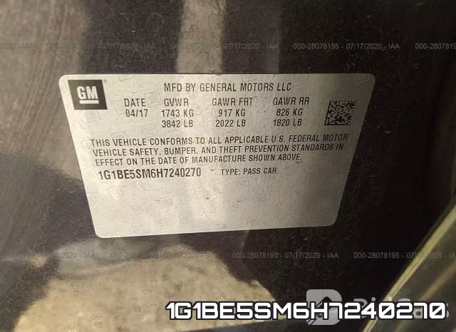 1G1BE5SM6H7240270 фото 10