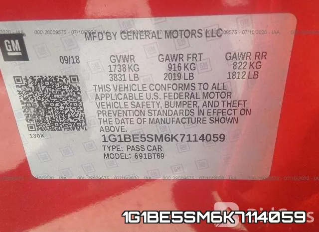 1G1BE5SM6K7114059 фото 10