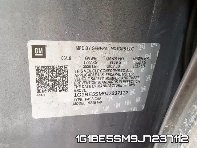 1G1BE5SM9J7237112 фото 2