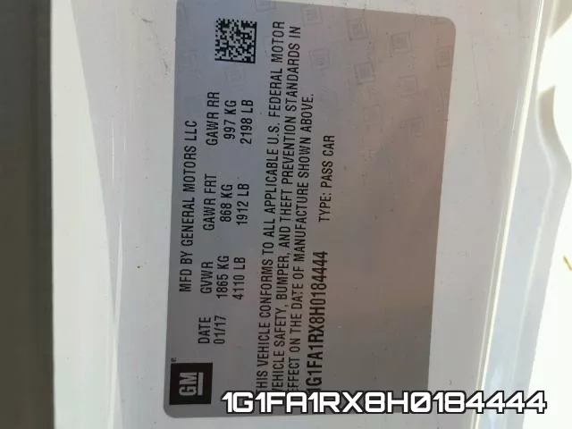 1G1FA1RX8H0184444 фото 2