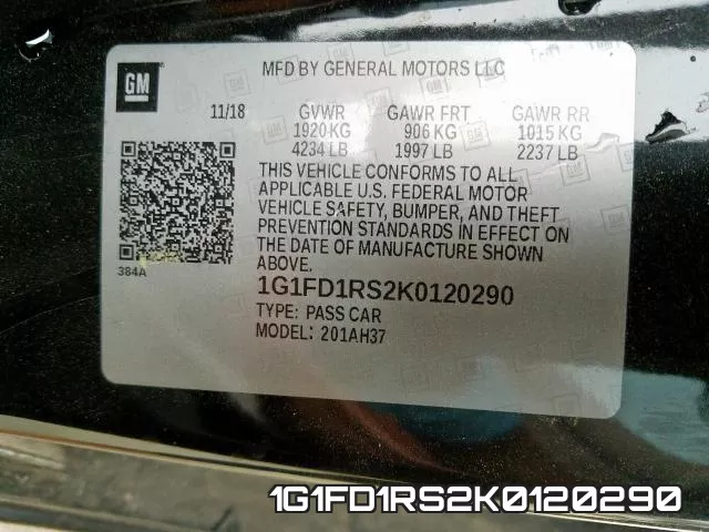 1G1FD1RS2K0120290 фото 2