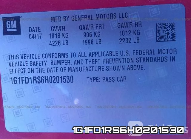 1G1FD1RS6H0201530 фото 10