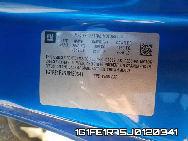 1G1FE1R75J0120341 фото 2