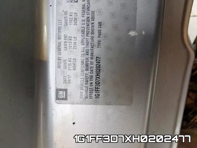 1G1FF3D7XH0202477 фото 2