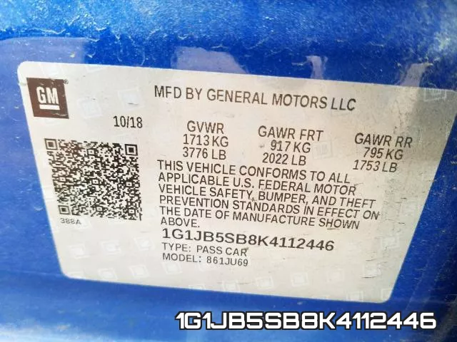 1G1JB5SB8K4112446 фото 2