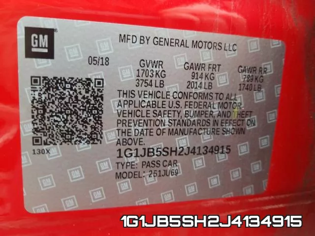 1G1JB5SH2J4134915 фото 2