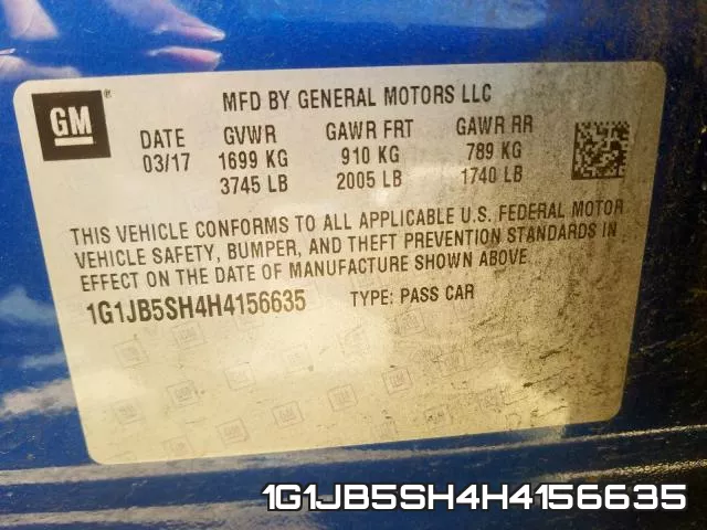 1G1JB5SH4H4156635 фото 2