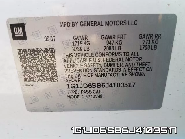 1G1JD6SB6J4103517 фото 2