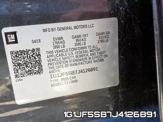 1G1JF5SB7J4126891 фото 2