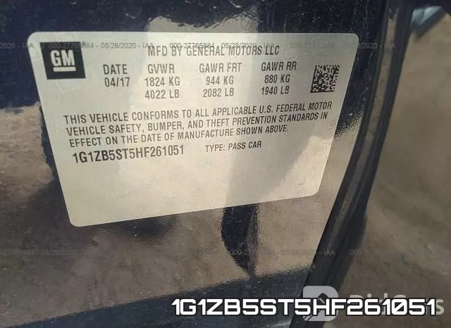 1G1ZB5ST5HF261051 фото 10