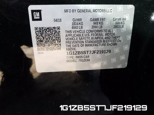 1G1ZB5ST7JF219129 фото 2