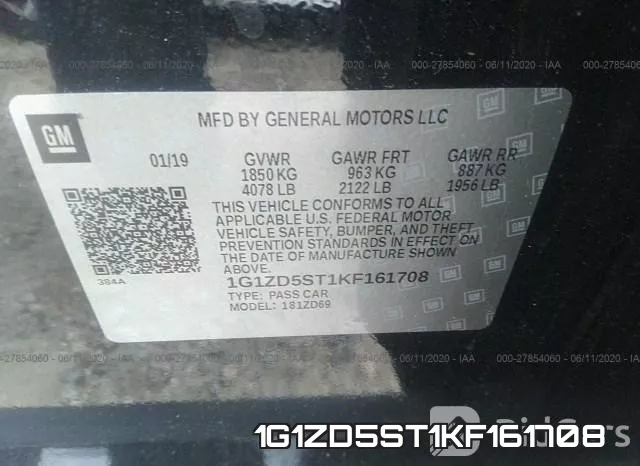 1G1ZD5ST1KF161708 фото 10
