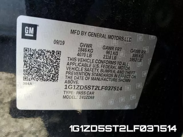 1G1ZD5ST2LF037514 фото 2