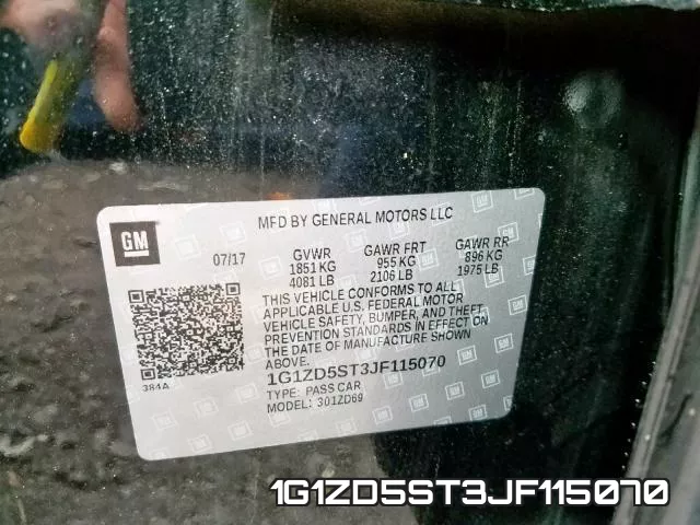 1G1ZD5ST3JF115070 фото 2