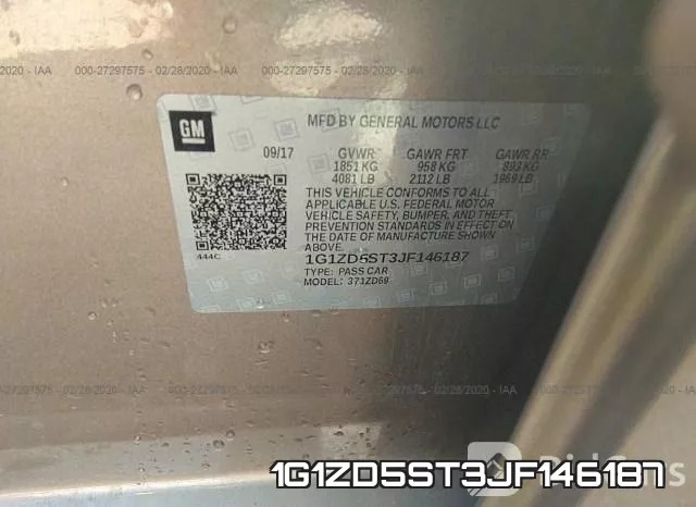 1G1ZD5ST3JF146187 фото 10