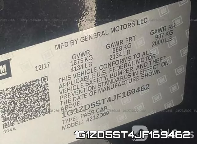 1G1ZD5ST4JF169462 фото 10