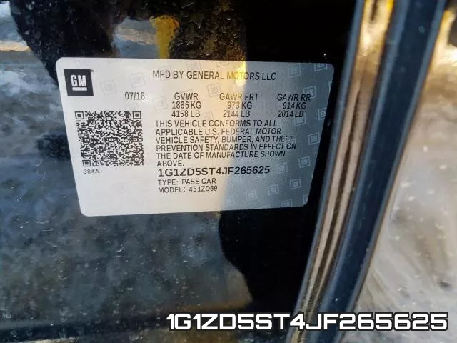 1G1ZD5ST4JF265625 фото 2