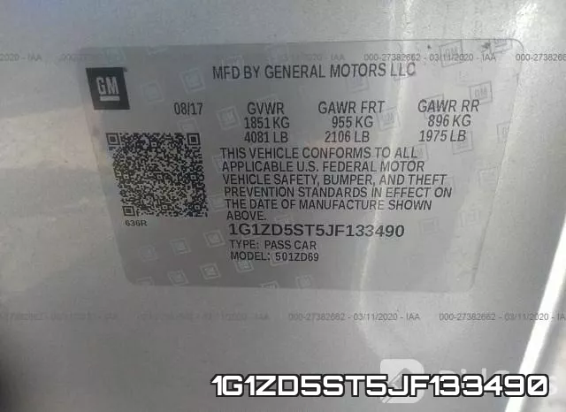 1G1ZD5ST5JF133490 фото 10
