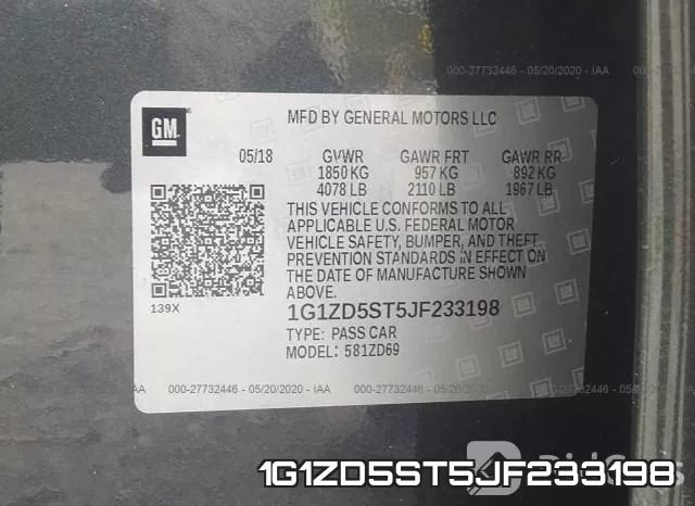 1G1ZD5ST5JF233198 фото 10