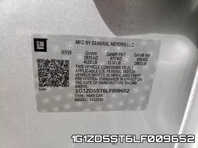 1G1ZD5ST6LF009652 фото 2