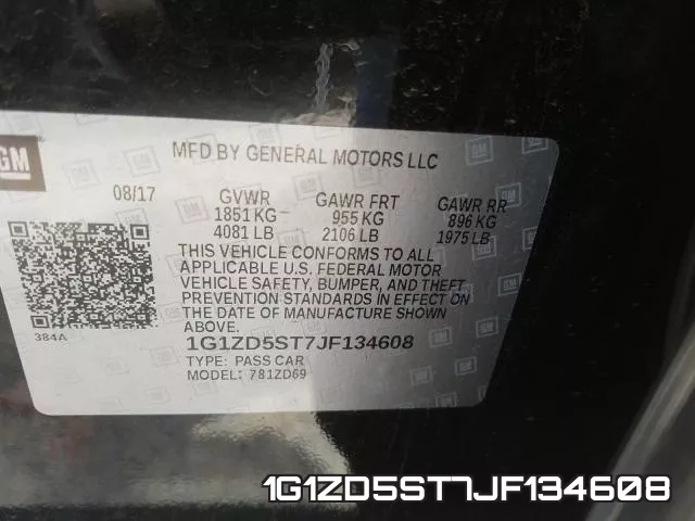 1G1ZD5ST7JF134608 фото 2