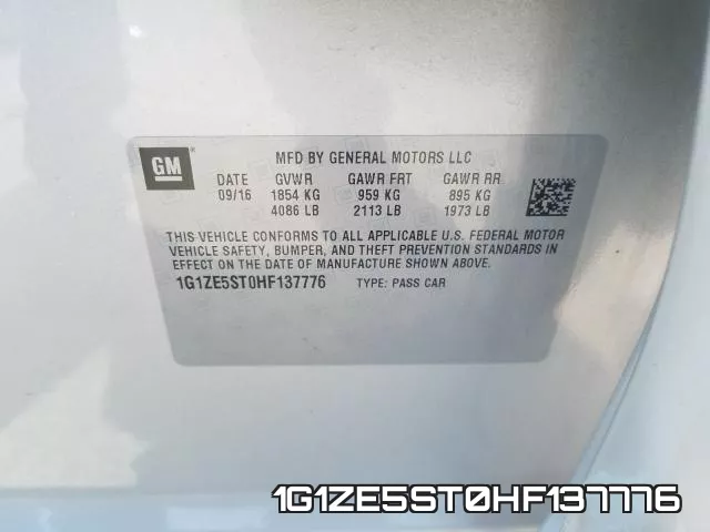 1G1ZE5ST0HF137776 фото 2