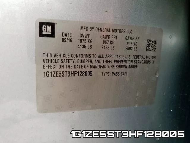 1G1ZE5ST3HF128005 фото 2