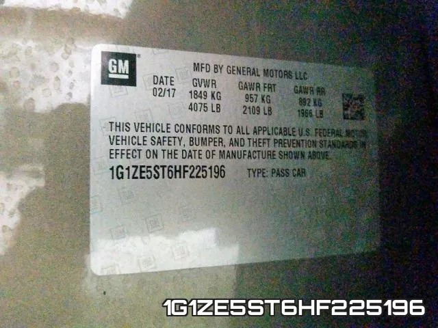 1G1ZE5ST6HF225196 фото 2