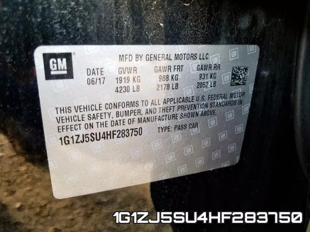 1G1ZJ5SU4HF283750 фото 2