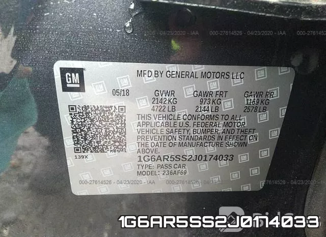 1G6AR5SS2J0174033 фото 10