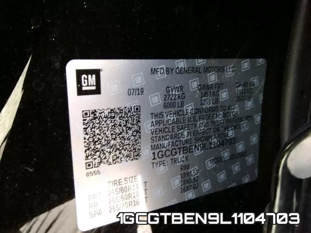 1GCGTBEN9L1104703 фото 2