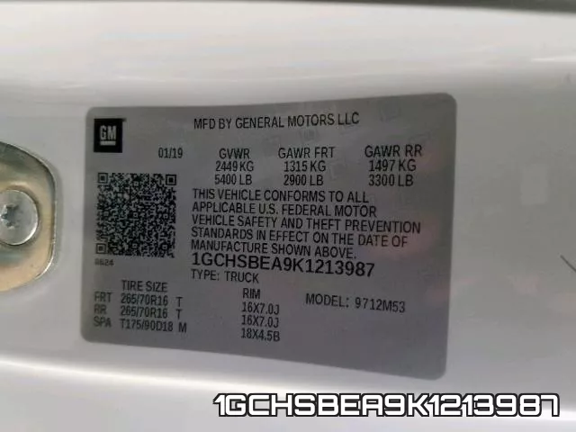 1GCHSBEA9K1213987 фото 2