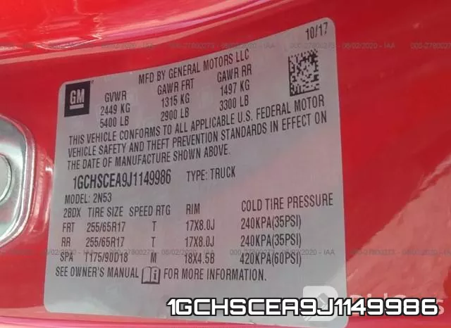 1GCHSCEA9J1149986 фото 10