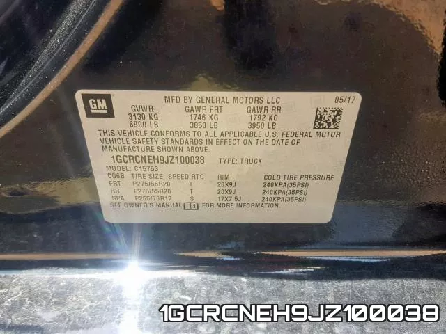 1GCRCNEH9JZ100038 фото 2