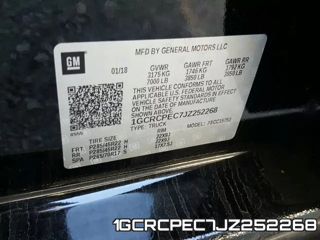 1GCRCPEC7JZ252268 фото 2