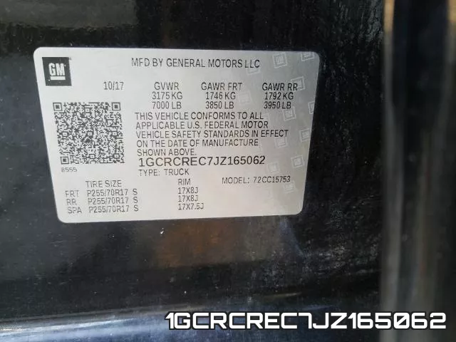 1GCRCREC7JZ165062 фото 2