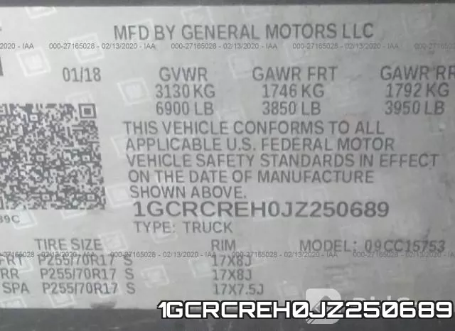 1GCRCREH0JZ250689 фото 10