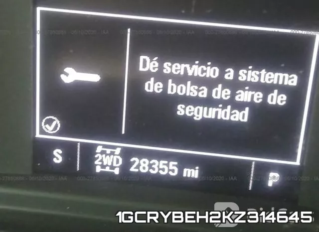 1GCRYBEH2KZ314645 фото 8