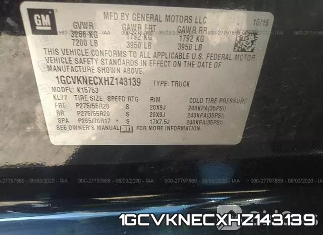 1GCVKNECXHZ143139 фото 10
