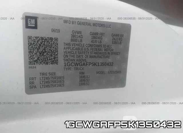 1GCWGAFP5K1350432 фото 10