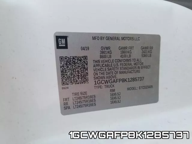1GCWGAFP8K1285737 фото 2