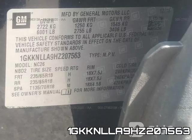1GKKNLLA9HZ207563 фото 10