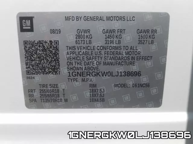 1GNERGKW0LJ138696 фото 2